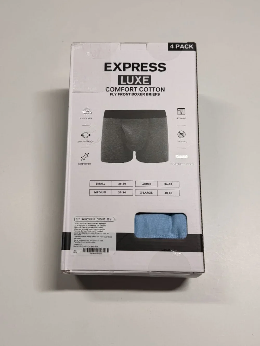 Express underwear performance